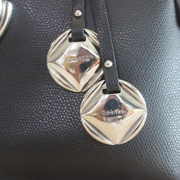 Calvin Klein Black Reese Top Handle Satchel - Picture 3 of 16